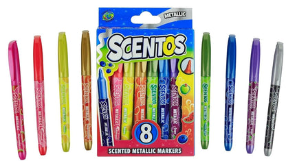 Scentos Scented Metallic Markers/Sketch Pens (PACK OF 12)