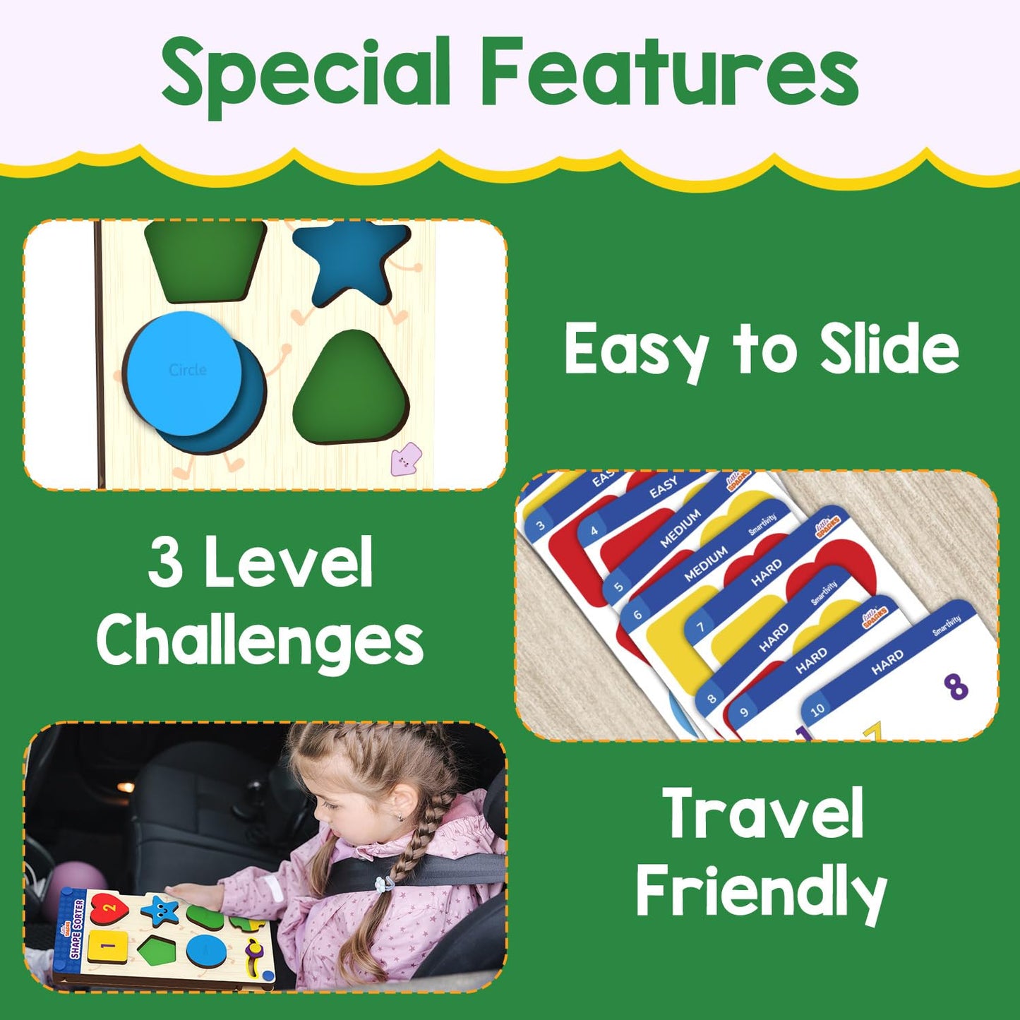 Smartivity Shape Sorter Learning Toy for Kids 2–5 Years Old | 12 Wooden Shape Pieces, 10 Challenge Cards | Teaches Colour Recognition & Counting |...(PACK OF 6)