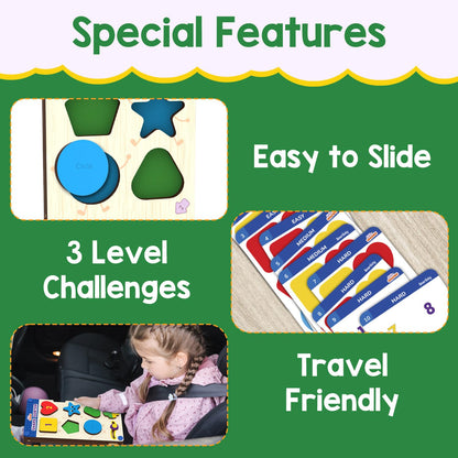 Smartivity Shape Sorter Learning Toy for Kids 2–5 Years Old | 12 Wooden Shape Pieces, 10 Challenge Cards | Teaches Colour Recognition & Counting |...(PACK OF 6)