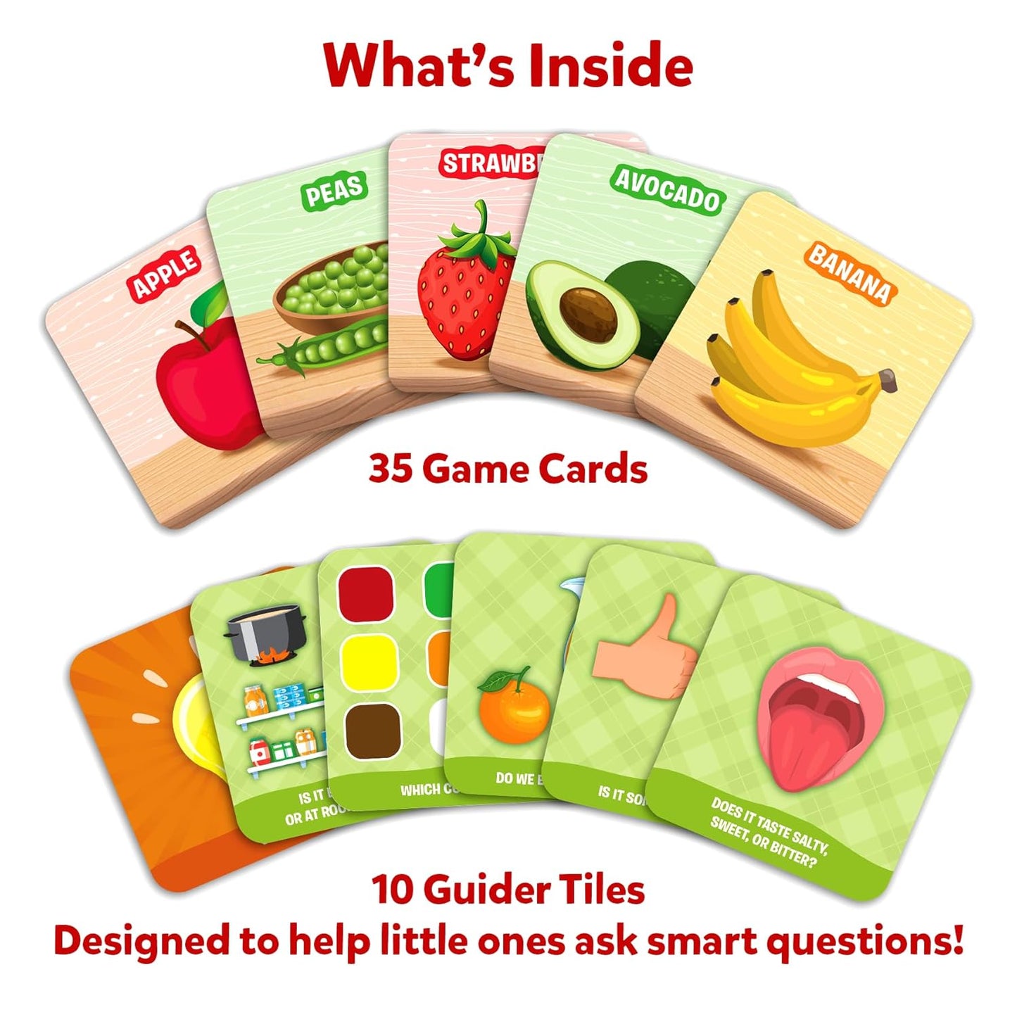 Skillmatics Card Game - Guess in 10 Junior Food We Eat, Quick Game of Smart Questions, Gifts & Fun Learning for Ages 3 to 6(pack of 5)