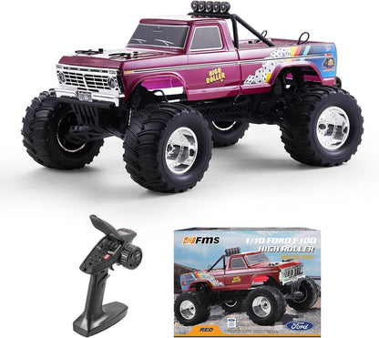 FMS 1:10 Ford F-100 RC Monster Truck with Wheelie Bar – 2WD Off-Road Crawler
