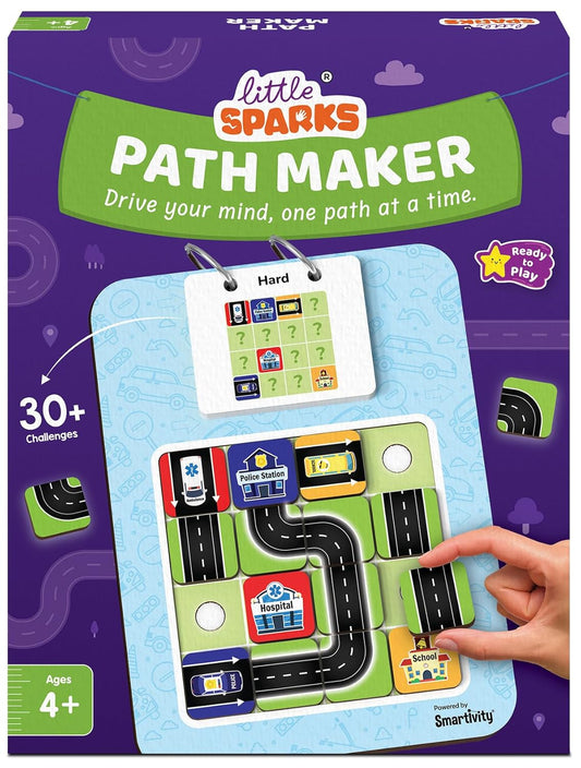 Smartivity Path Maker Brain Puzzle for Kids 4-8 Years Old I Guide Vehicles to Their Destination - 30+ Challenges I Logic & Problem-Solving Puzzle Game...(PACK OF 6)