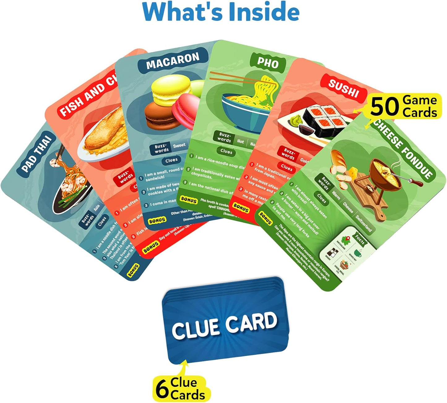 Skillmatics Guess in 10 Foods Around the World, Card Game for Boys, Girls, and Kids Who Love Educational Travel Toys, Board Games, Geography and History, Gifts for Ages 8, 9, 10 and Up(PACK OF 5)
