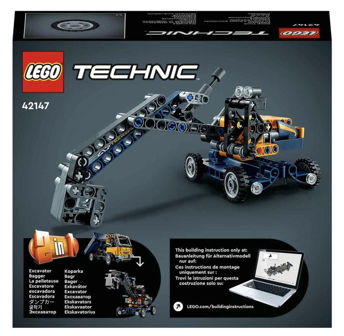 LEGO Technic 42147 Dump Truck Construction Vehicle Building Set, 177 Pieces, 7+