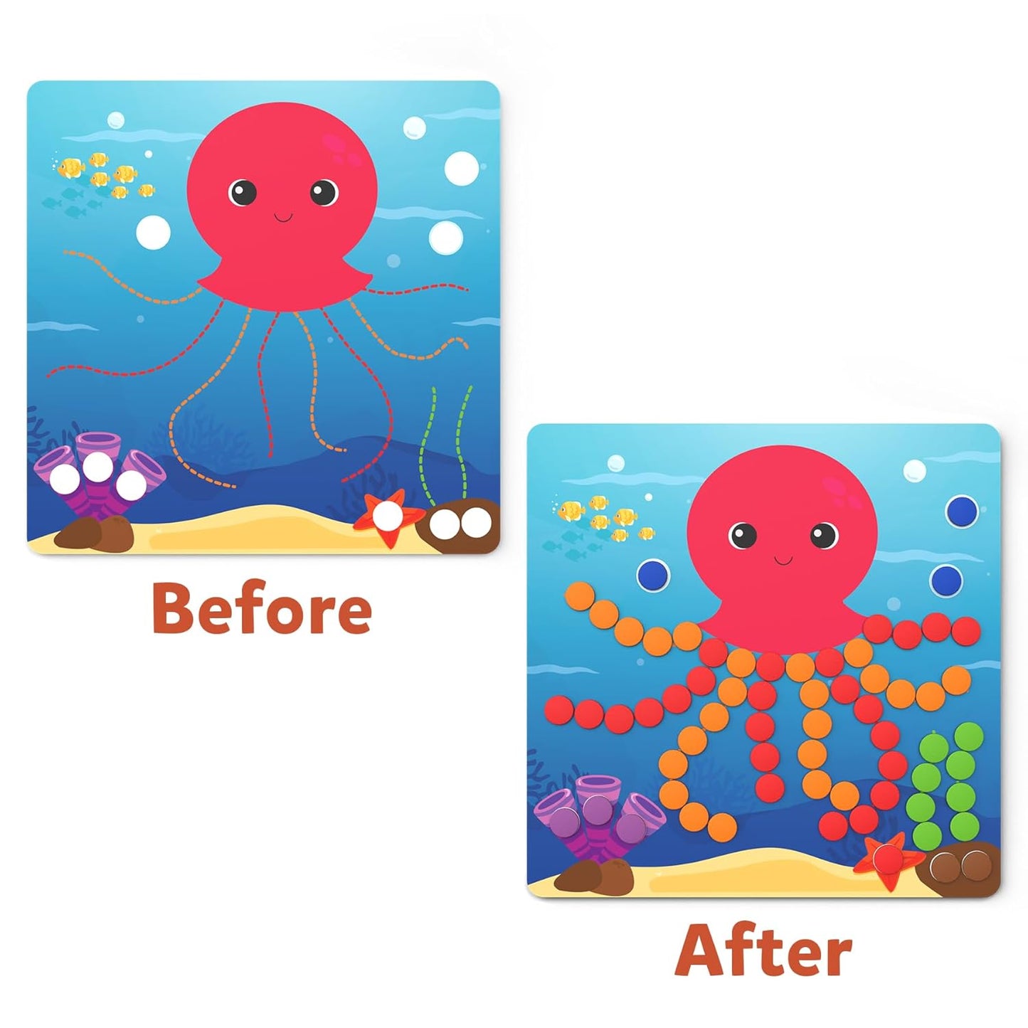 Skillmatics Dot It with Magnets - Animals, Repeatable Art for Kids, Mess-Free, Craft Kits, DIY Creative Activity, Gifts for Boys & Girls Ages 4, 5, 6, 7, Multicolour(PACK OF 5)