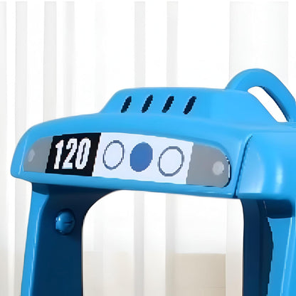 Yaya Blue Bus Roof Car, Ride-on Toy with Interactive Steering Wheel, EVA Foam Wheels, Storage Compartment, 360° Rotating Front Wheel, Double Opening Doors, Indoor Outdoor Use