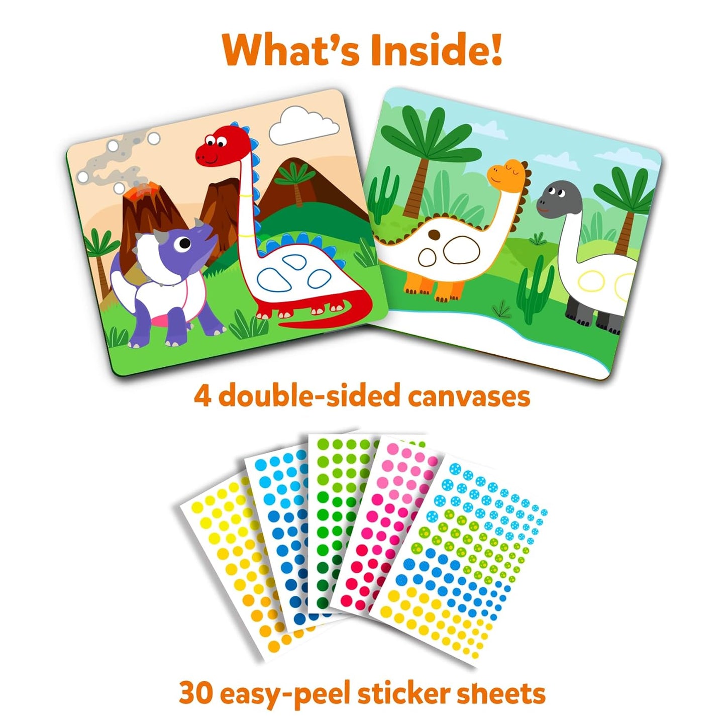 Skillmatics Paper Dot It Sticker Art Activity - Dinosaurs, Mess-Free Fun for Kids, 500+ Stickers, Craft Kits, DIY Activity, Travel Toys, Gifts for Boys & Girls Ages 3, 4, 5, 6, 7, Multicolour(PACK OF 5)