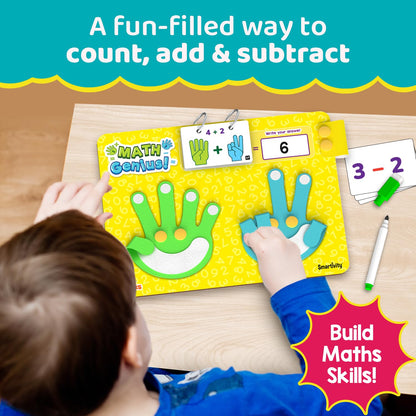 Smartivity Math Genius | Educational Toy for Kids 3+ Years | 40+ Challenges - Foldable Finger Counting Hands | Learn Counting, Numbers, Addition & Subtraction | Birthday Gift for Boys & Girls 3,4,5,6(PACK OF 6)