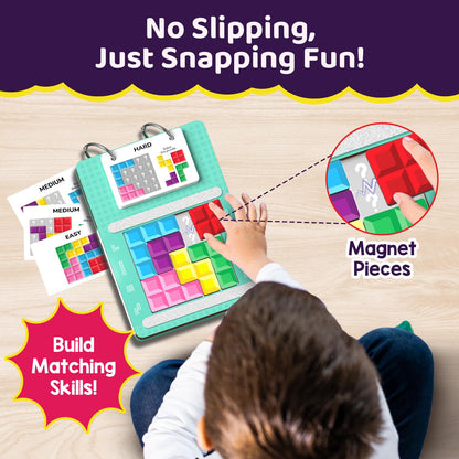 Smartivity Tetricks - Magnetic Puzzle Game for Kids 4–8 Years | 30+ Fun Brain Challenges with 6 Magnetic Shapes | Learning and Educational Toy I Birthday...(PACK OF 6)