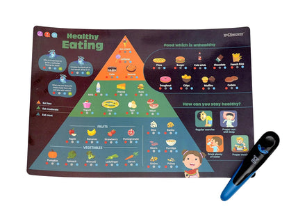 goDiscover Kinder Smart Interactive Early Learning Posters with Talking Pen | Set of 18 Paper-Based Multi-Sensorial Educational Poster for Kids Age 3 to 6 year | Learning Kit for Toddlers and Children