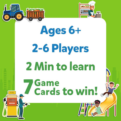 Skillmatics Card Game - Guess in 10 All Around The Town, Gifts for 6 Year Olds and Up, Quick Game of Smart Questions, Fun Family Game(PACK OF 5)