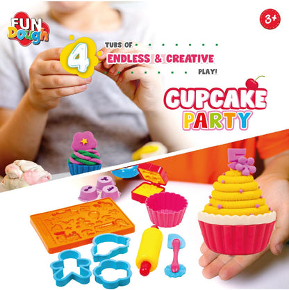 Fundough Cupcake Party, Play Set for Kid (PACK OF 6)