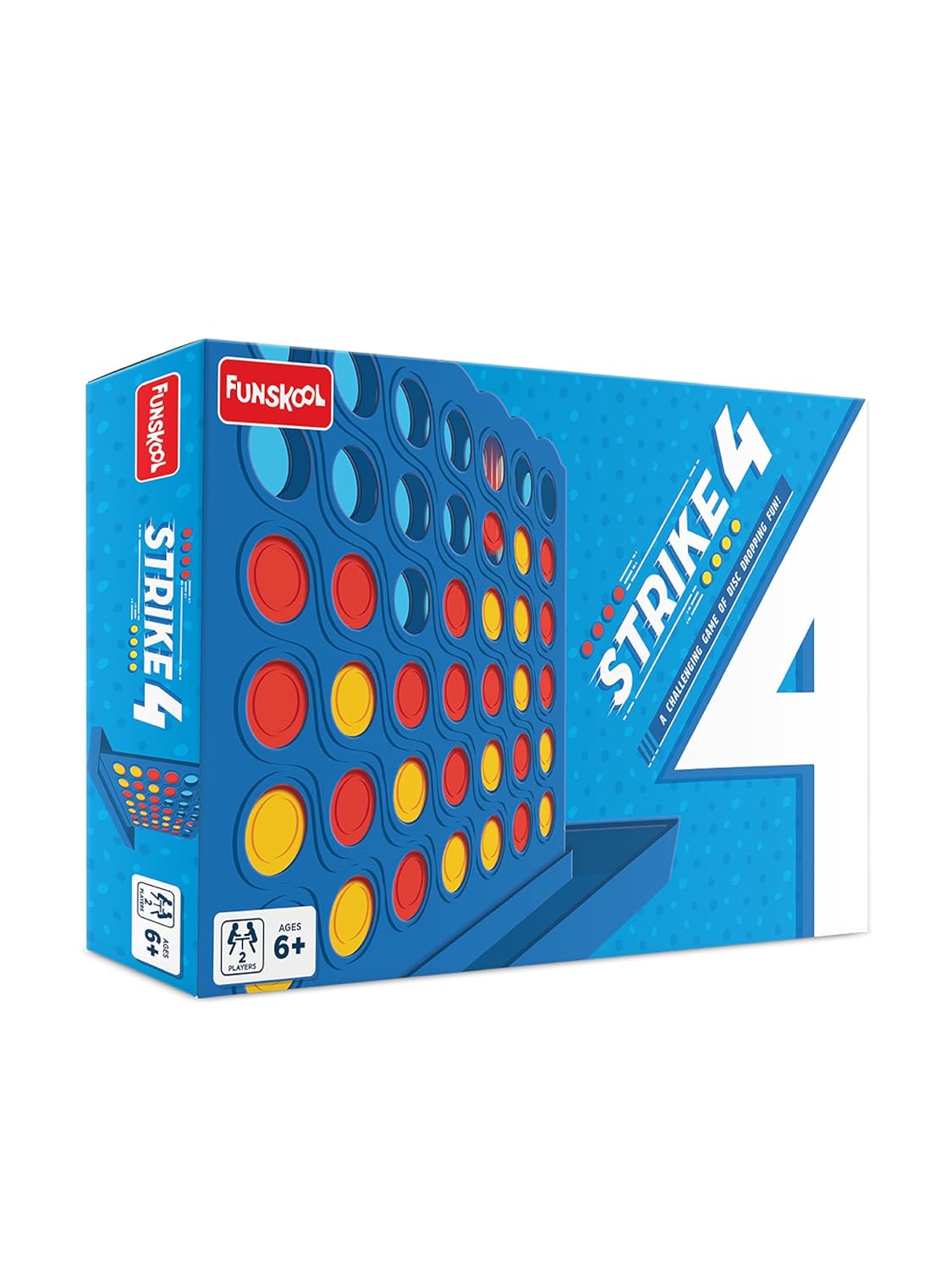 Strike 4, Classic Disc Dropping Game, Strategy Game, Board Game for Kids (PACK OF 8)
