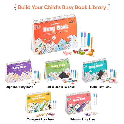 Curious Cub Montessori Busy Book |Animal books for kids 2-4 | Toddler Busy Binder for 2-5 Yrs | Tracing Books For Kids Ages 3-5 | Activity Binder | Toddler Toys