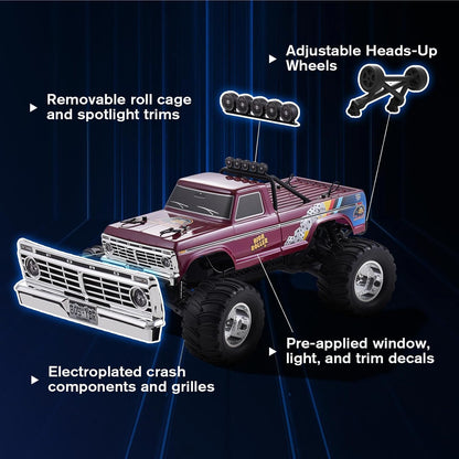FMS 1:10 Ford F-100 RC Monster Truck with Wheelie Bar – 2WD Off-Road Crawler