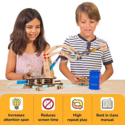Smartivity Hydraulic Crane, STEM DIY Fun Toy, Educational & Construction Based Activity Game Kit for Kids 6 to 14, Best Birthday Gift for Boys &...(PACK OF 6)