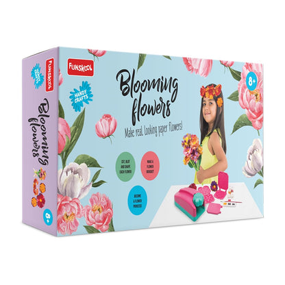 Handycrafts Blooming Flowers, Paper Flower Making kit (PACK OF 4)