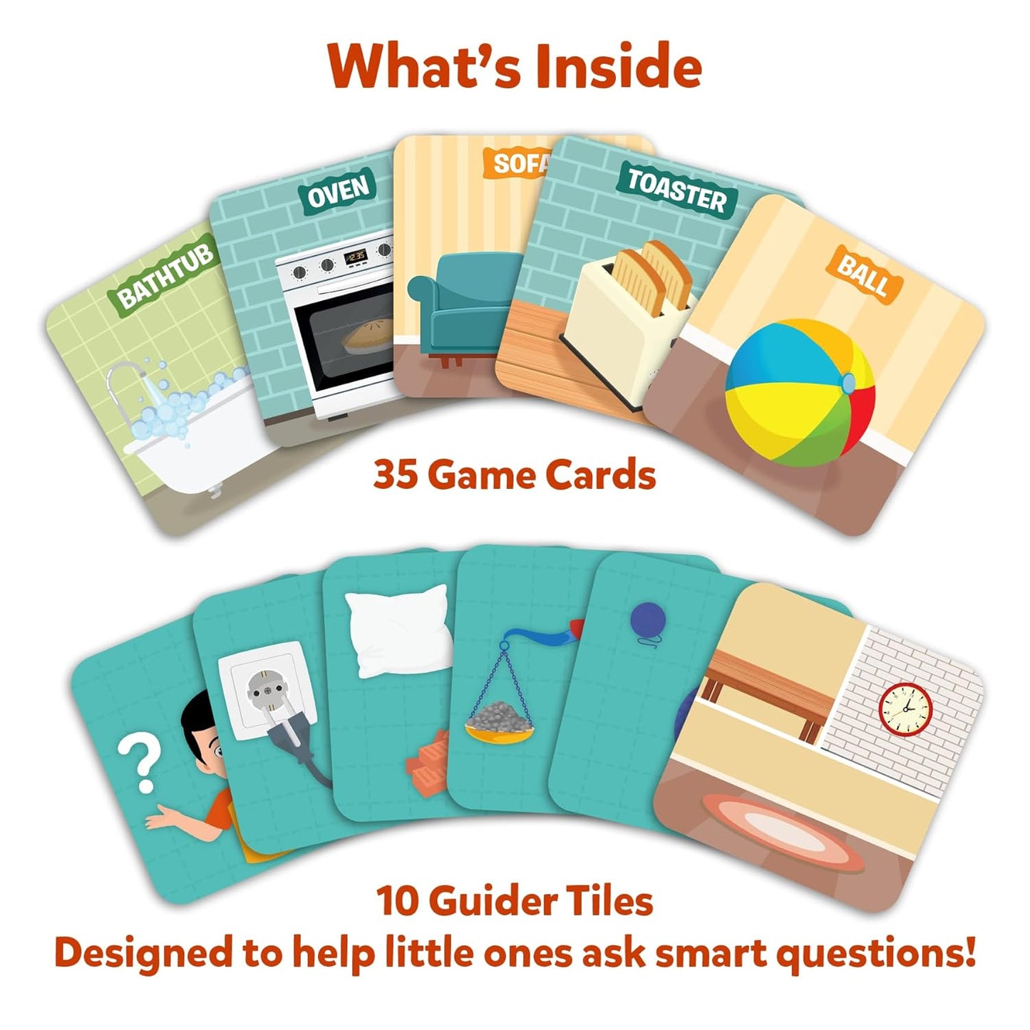 Skillmatics Card Game - Guess in 10 Junior Inside My House, Quick Game of Smart Questions, Gifts & Fun Learning for Ages 3 to 6(PACK OF 5)