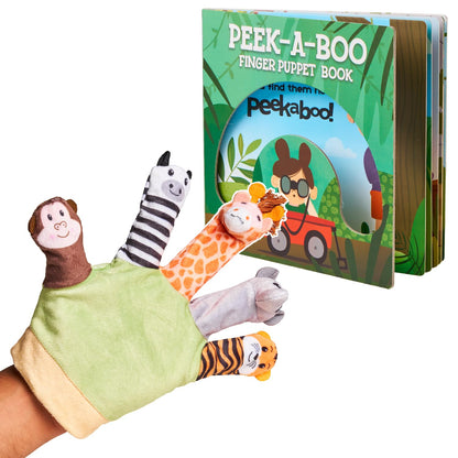Curious Cub Peek-A-Boo Finger Puppet Book | Peekaboo Books for Babies | Finger Puppets for Kids | Baby Books 6-18 Months | Early Learning Gift for Boy & Girl | Peek A Boo Kids Story Book