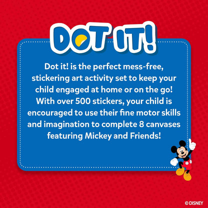 Skillmatics Dot It Sticker Art Activity - Disney Mickey and Friends, Mess-Free Fun, 500+ Stickers, DIY Craft Kits for Kids, Travel Toys, Gifts for Boys & Girls Ages 3, 4, 5, 6, 7(PACK OF 5)