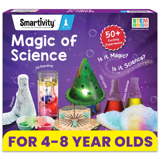 Smartivity Magic Science Kit for Kids Ages 4-6-8 Years | Birthday Gifts for Boys & Girls | 50+ Amazing Science Experiments I Educational Toy for Kids Age 4,5,6,7,8 Year Old(PACK OF 6)