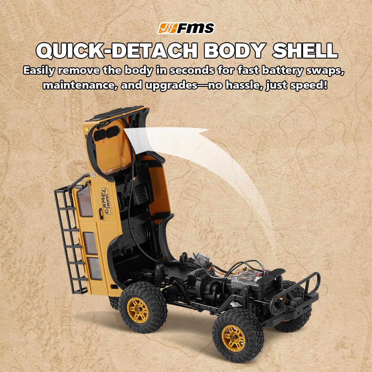 FMS FCX24M 1:24 Land Rover Discovery Camel Trophy Edition RTR RC Crawler