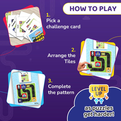 Smartivity Path Maker Brain Puzzle for Kids 4-8 Years Old I Guide Vehicles to Their Destination - 30+ Challenges I Logic & Problem-Solving Puzzle Game...(PACK OF 6)