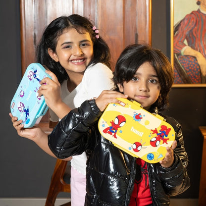 Basil Bento Ace 2-Compartment Stainless Steel Lunch Box Leakproof School Tiffin