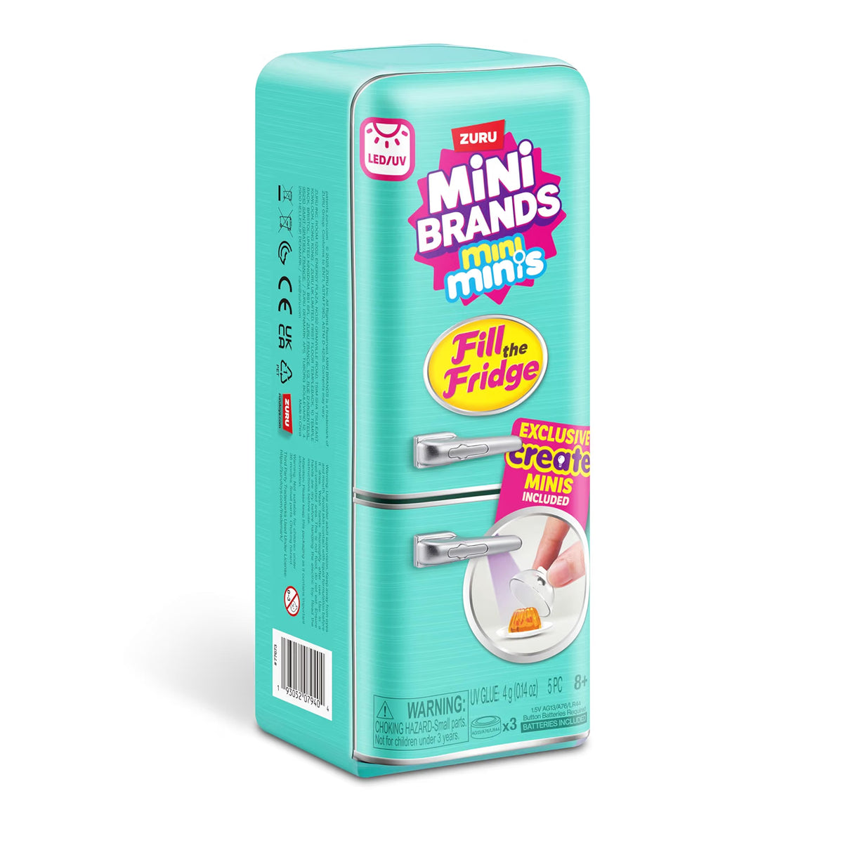 ZURU Mini Brands Fill The Fridge Playset with UV Light | Mini Collectible Fridge Toy for Kids 8+