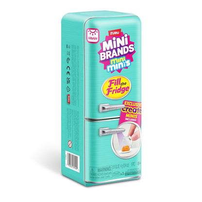 ZURU Mini Brands Fill The Fridge Playset with UV Light | Mini Collectible Fridge Toy for Kids 8+