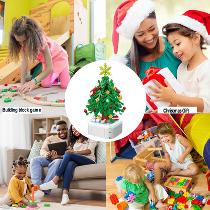 Christmas Tree Building Bricks Set - DIY Building Block Kit for Creative, 211 Pieces Building Toys for Boys Girls Kids Adults, Xmas Building Blocks Presents, Creative Gifts