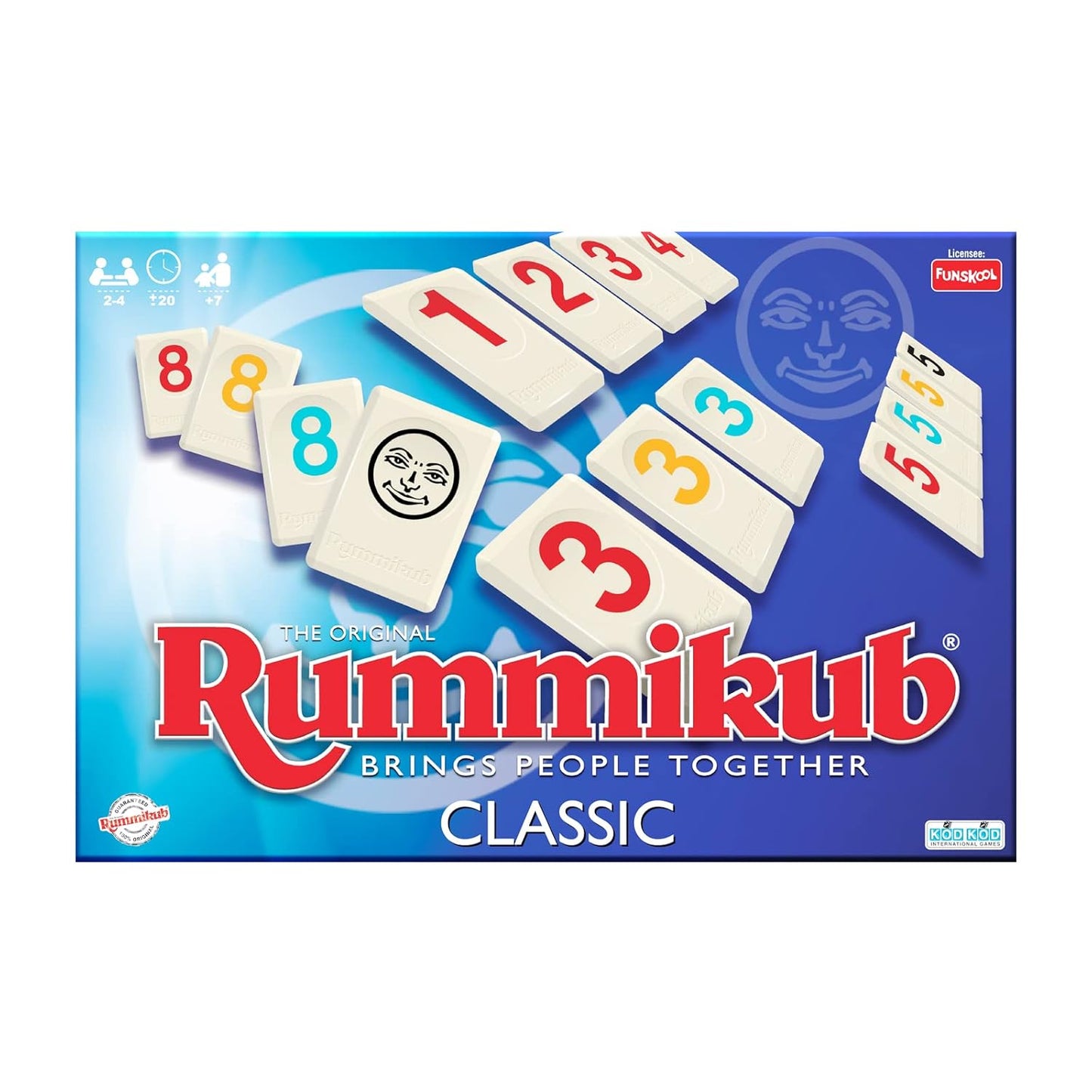 Original Rummikub Number, Classic Tile Game for Kids, 2-4 Players, Educational (PACK OF 6)