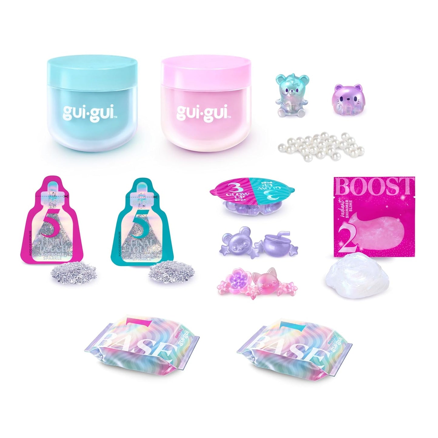 GUI GUI Slime Kit Shimmer Deluxe 2-Pack, Iridescent Slimes