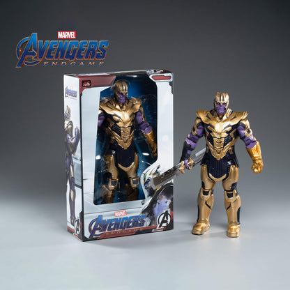Marvel Thanos 14 Inch Superhero Action Figure Toy with Double-Edged Sword & Infinity Gauntlet | Avengers Marvel Collectible Figurine by Comiclyfe | Fully Articulated ABS + PV Material