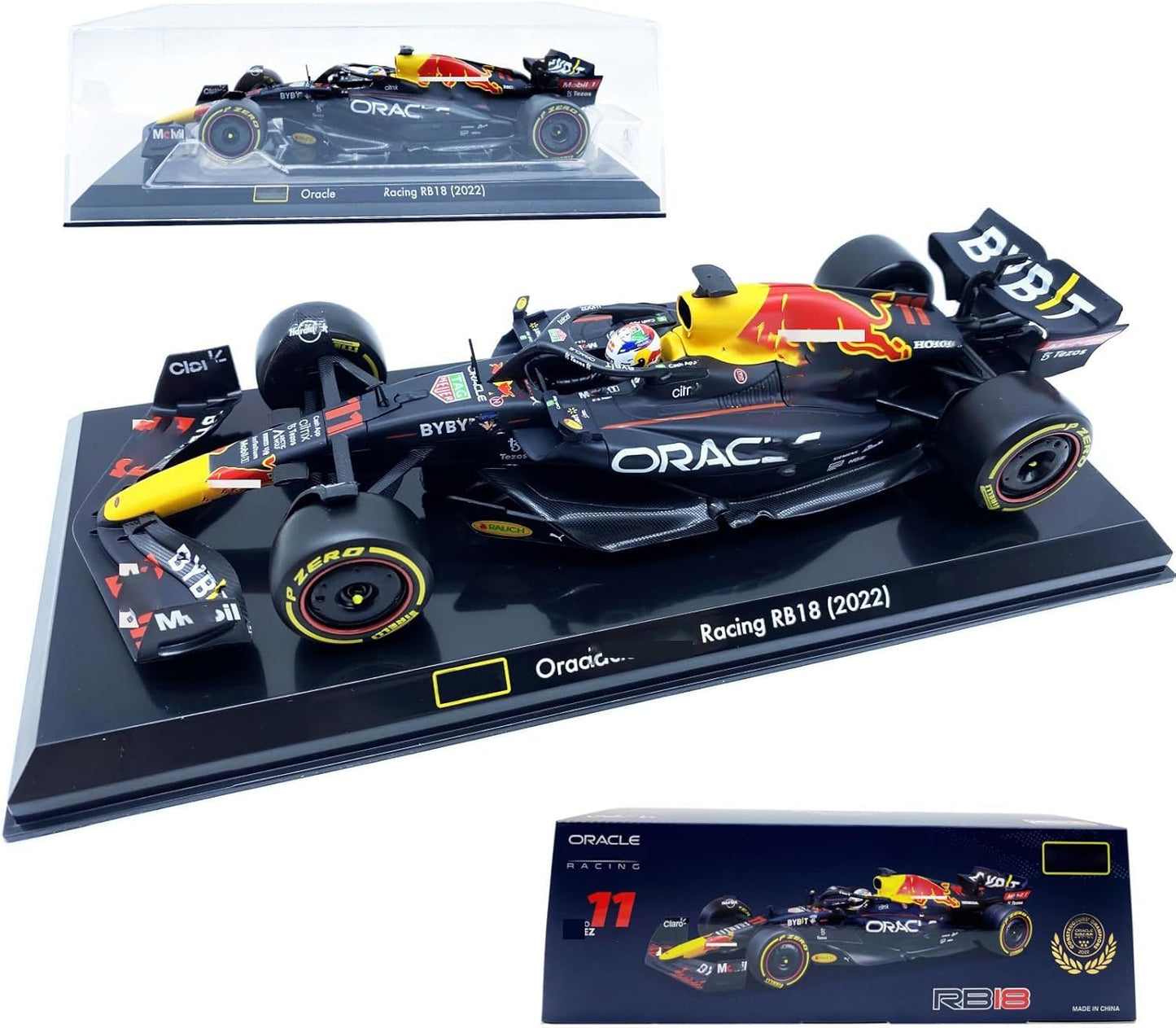 Bburago 2022 1/24 New F1 RB18#11 Perez Racing Compatible with Red Bull 1:24 R18 NO.11 Static Alloy Car Collectible Gift Die Cast Model