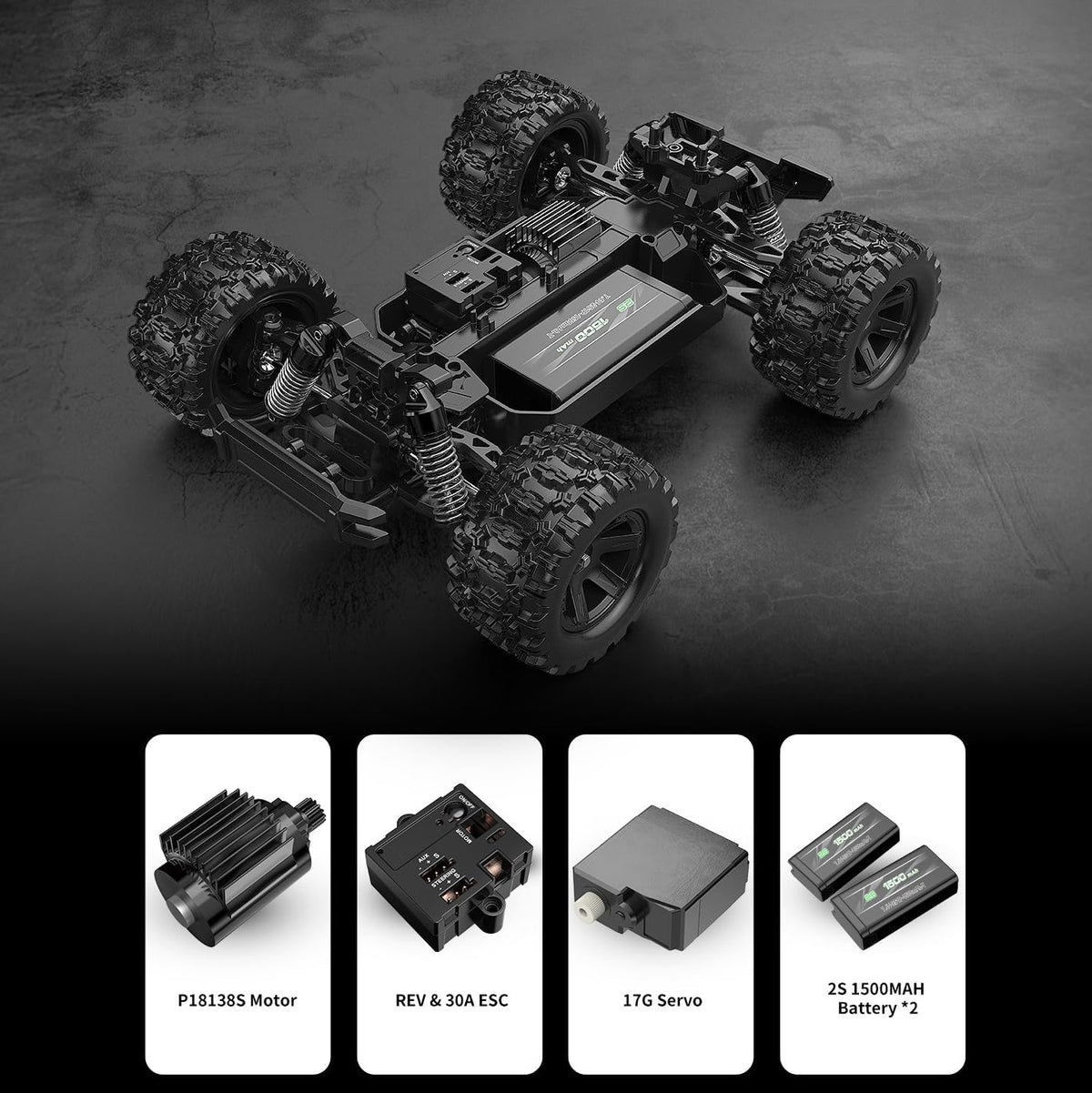 Fenamx MJX Hyper Go 18208 1:18 Scale High-Speed 4WD RC Off-Road Truck