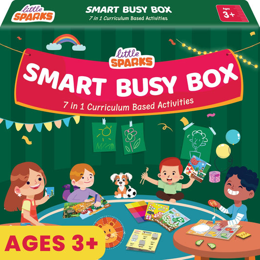 Smartivity Montessori Based Busy Box for 3,4,5 Years Old Unisex I 7in1 Preschool Learning Activity Kit for Toddlers 3-6|Birthday Gift for Kids|Educational Toy Vocabulary,Fine Motor Skill,Multicolor(PACK OF 6)