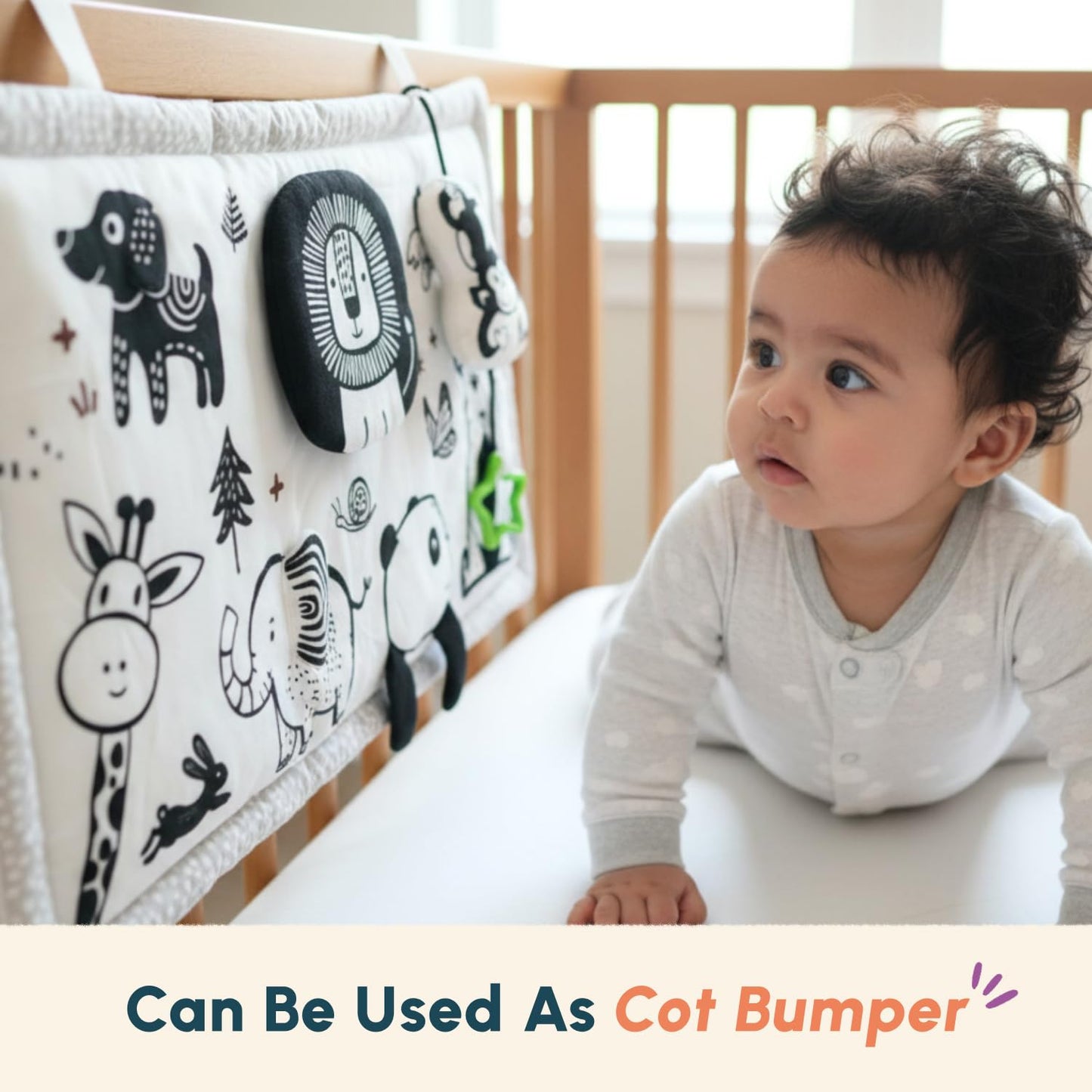 Curious Cub Sensory Cloth Mat | Play Mat for Babies 0 to 12 Months | Tummy Time Toys for Babies with 6 Interactive Features Baby Toys | Gift for New Born Baby Boy & Girl | Toys for New Born Baby