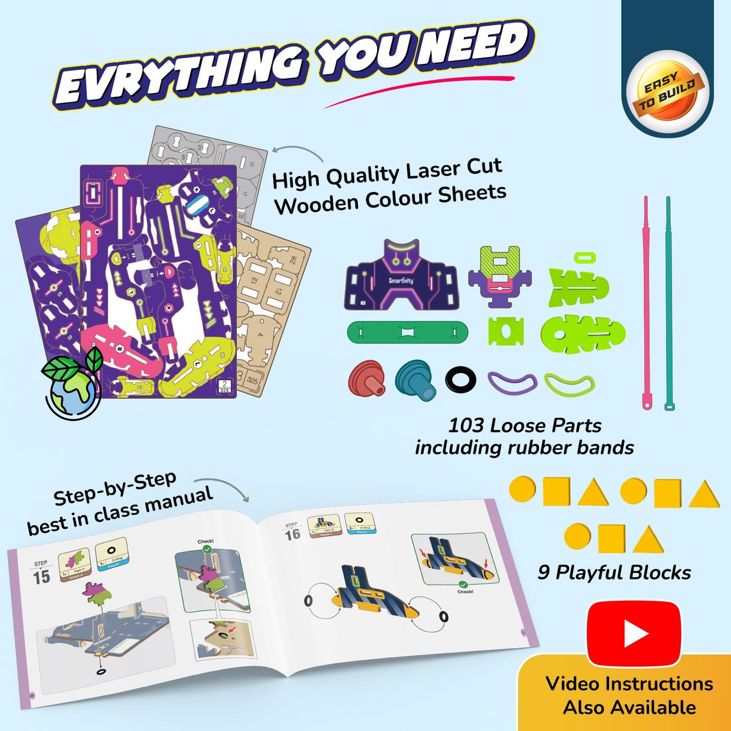 Smartivity Robotic Arm for Kids 8-14 Years | Handheld Grabber with Flexible Neck | Birthday Gift for Boys & Girls I Educational Science Toy for Creative Play for 8,9,10,11,12,13,14 Years(PACK OF 6)