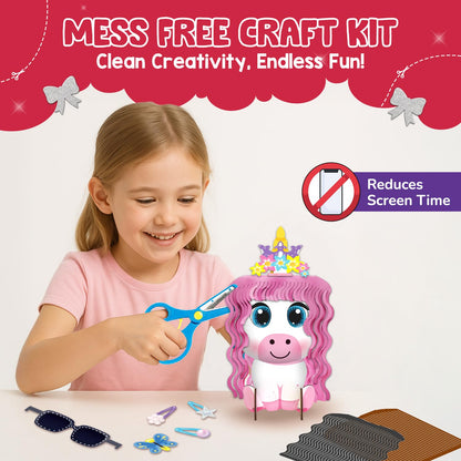 Smartivity Snip ‘N’ Style Hair Styling Craft Kit for Kids | DIY Scissor Skills & Creativity Activity Set | Includes Princess, Mermaid & Unicorn...(PACK OF 6)