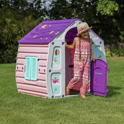 Starplay Children's Unicorn Magical Playhouse, Easy Assembly, Working Door and Shutters (Purple)