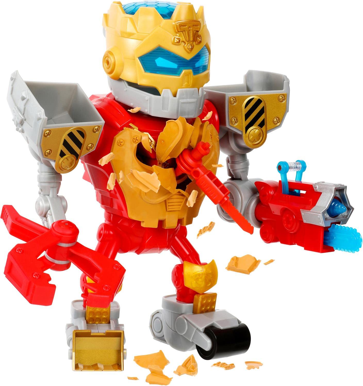 REASURE X Robots Gold Mega Treasure Bot Robot with Lights and Sounds; 25 Exciting Adventure Levels and Guaranteed Included Treasure with Real Gold Plating.