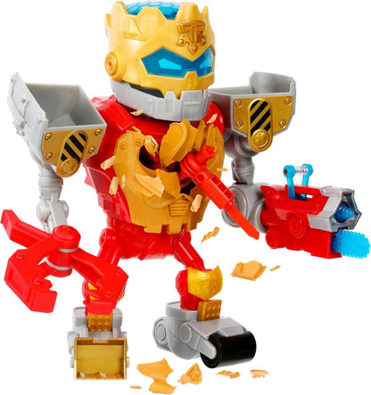 REASURE X Robots Gold Mega Treasure Bot Robot with Lights and Sounds; 25 Exciting Adventure Levels and Guaranteed Included Treasure with Real Gold Plating.