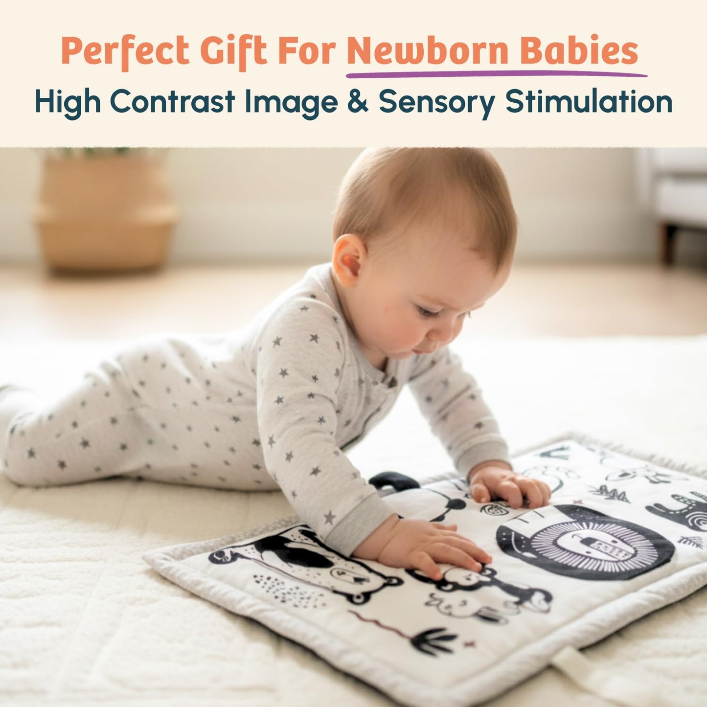 Curious Cub Sensory Cloth Mat | Play Mat for Babies 0 to 12 Months | Tummy Time Toys for Babies with 6 Interactive Features Baby Toys | Gift for New Born Baby Boy & Girl | Toys for New Born Baby