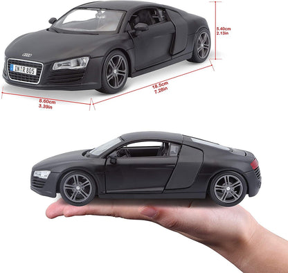 Maisto 1:24 Scale Model  Audi R8 (Matte Black)