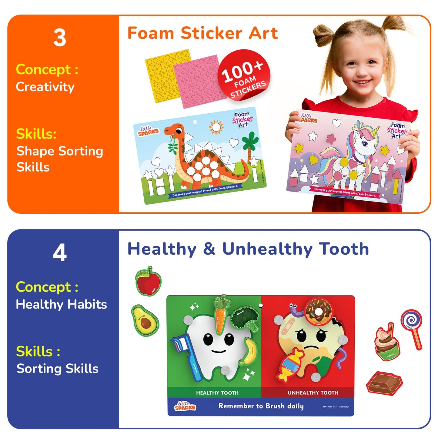 Smartivity 5-in-1 Montessori Based Learning Kit for 3,4,5 Years Old Boys & Girls I Brain Boosting Preschool Learning Activities I Puzzles, Sticker Art I Rakhi/Birthday Gift for Kids for 3-6(PACK OF 6)