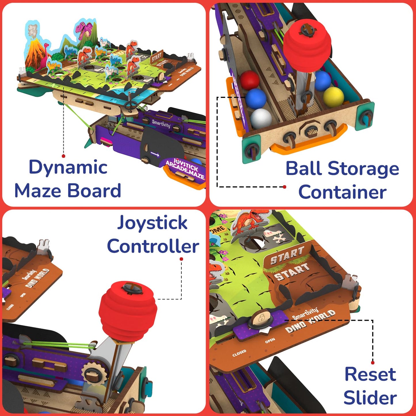 Smartivity Joystick Arcade Maze Toy for Kids 6-14 Years | 2in1 Space & Jungle Theme Adventures I Birthday Gift for Boys & Girls I STEM Educational DIY Science Toys for Kids Ages 6,7,8,9,10,11,12,13,14(PACK OF 6)