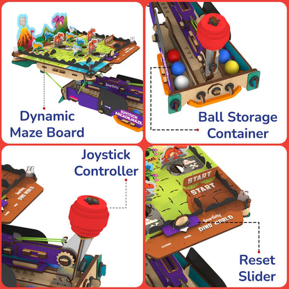 Smartivity Joystick Arcade Maze Toy for Kids 6-14 Years | 2in1 Space & Jungle Theme Adventures I Birthday Gift for Boys & Girls I STEM Educational DIY Science Toys for Kids Ages 6,7,8,9,10,11,12,13,14(PACK OF 6)
