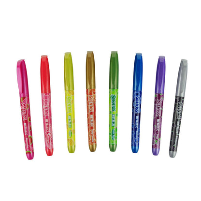 Scentos Scented Metallic Markers/Sketch Pens (PACK OF 12)
