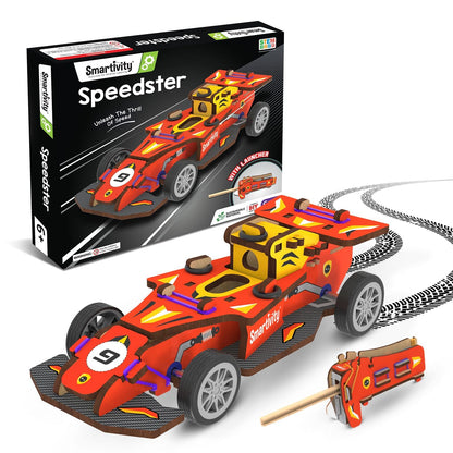 Smartivity DIY Speed CAR Toy for Kids Ages 6-12 | F1- Racing Car with Launcher | Fun Birthday Gift for Boys and Girls(PACK OF 6)